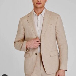 EUC Club Monoco 100% linen khaki blazer made in Italy.